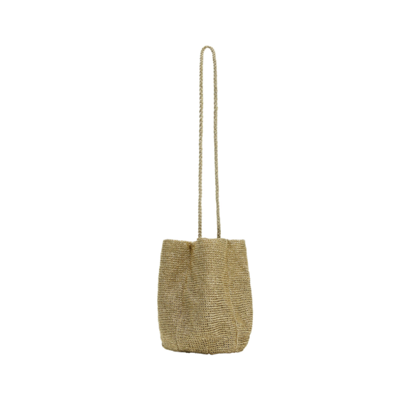 Zara Handbags - Zara METALLIC BUCKET BAG in Gold